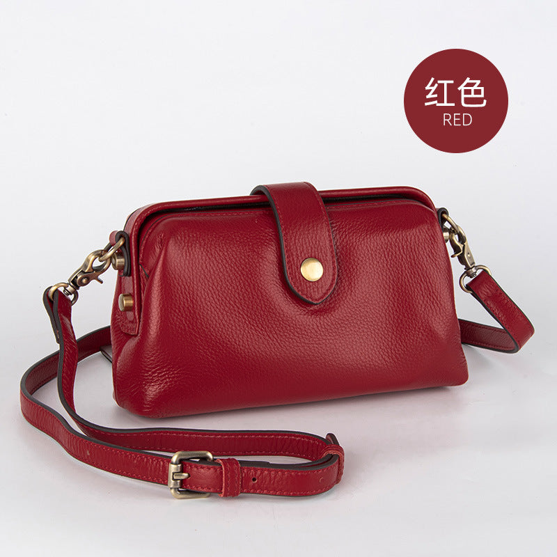 Wholesale Vintage top layer cowhide leather bag small shoulder bag